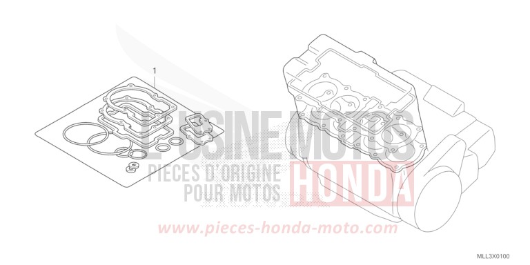 GASKET KIT A for CB1000F "Big One" MAT BALLISTIC BLACK METALLIC (NHA86) from 2025